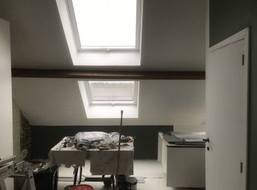 Gyproc plaatsen bij Velux ramen